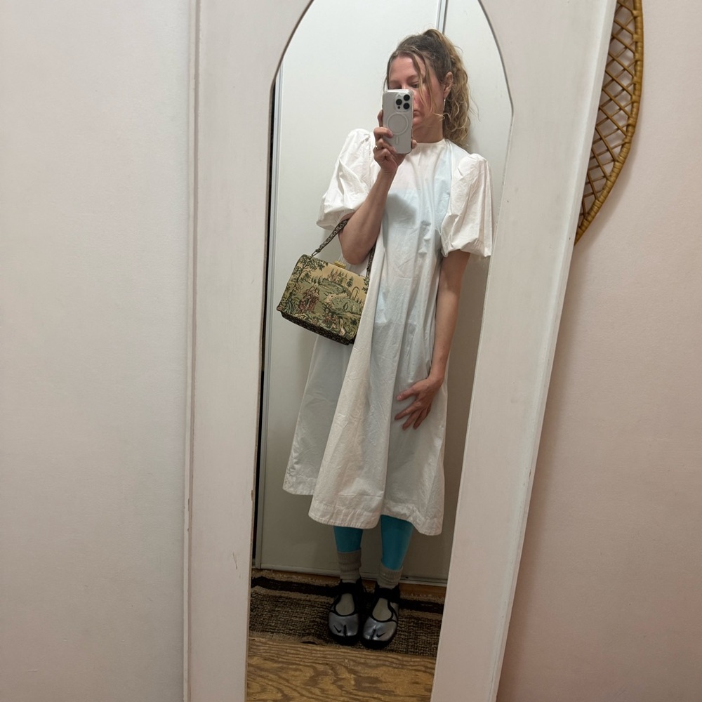 Boheme White Puff Sleeve Dress
